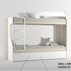 Cama Cucheta con Escalera Metálica  S34/ S35
